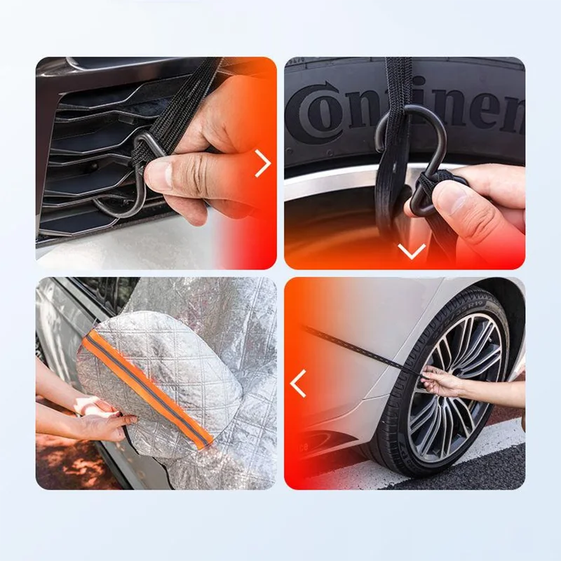 Enlarge Car Snow Cover 7-Layer Winter Windshield Snow Shield Windproof Waterproof Car Window Ice Cover Universal for Suv Sedan